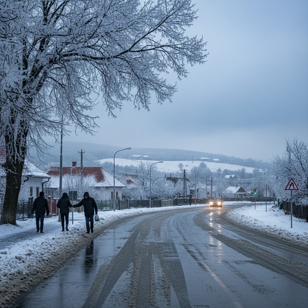Avertizare de ploaie înghețată și polei la Timișoara în seara de 9 ianuarie