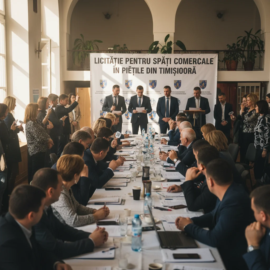Licitație pentru spații comerciale în piețele din Timișoara anunțată pentru 22 ianuarie 2026