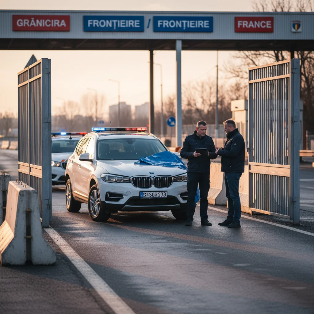 Mașină căutată de autorități, capturată la granița cu România