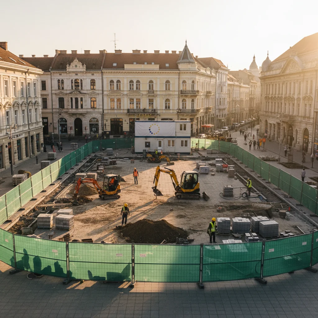 Șantier PORR în Mocioni: circulație nouă din 12 octombrie, până în mai 2027