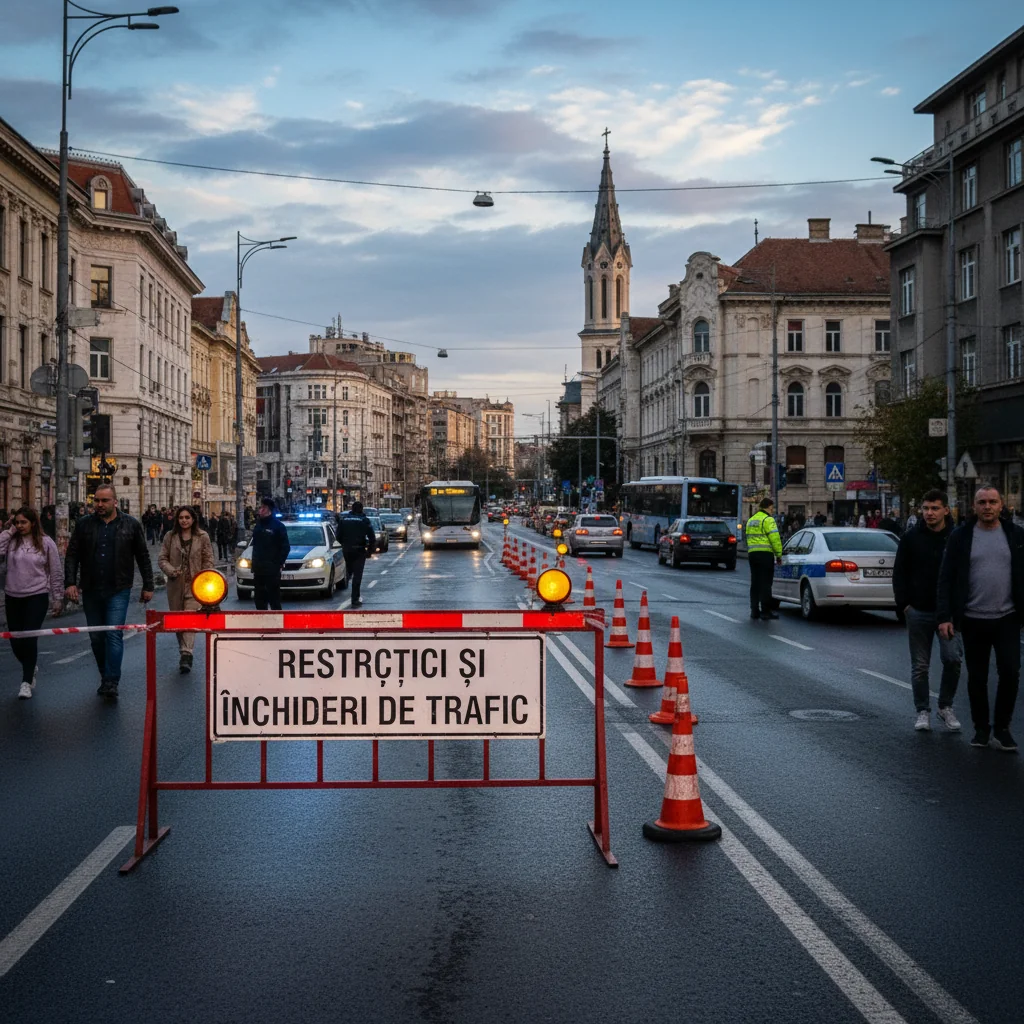 Trafic restricționat pe mai multe artere importante din Timișoara, din 16 februarie 2026